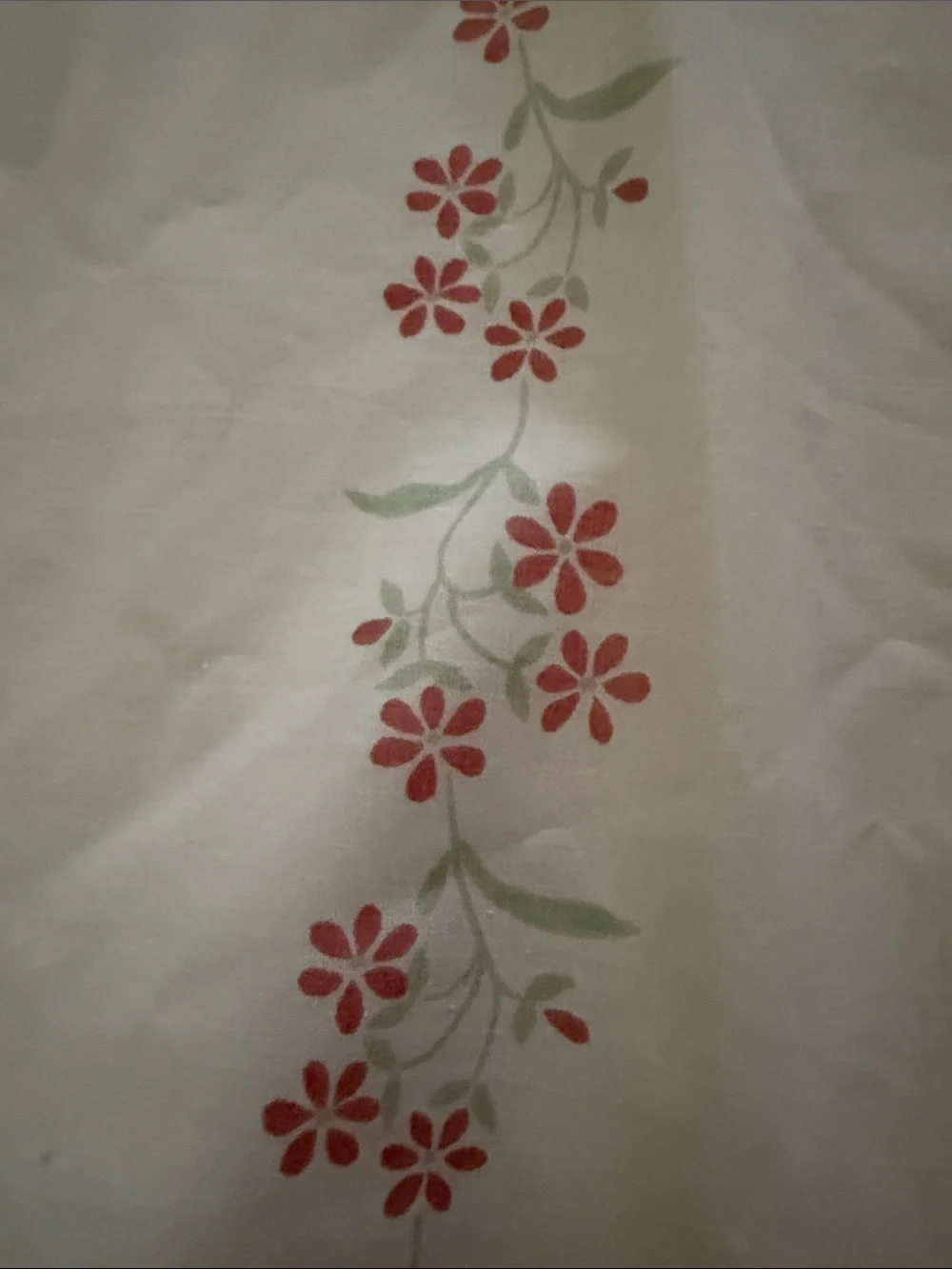 Pink Floral Strip table cloth - Classic Cotton